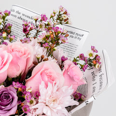 Bouquet Of Purple And Pink Combo