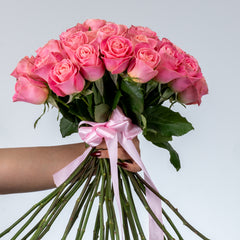 Bunch of Peach Roses 50 Flowers