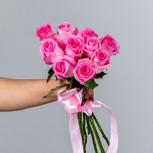Bunch of Pink Rose 10 Flowers