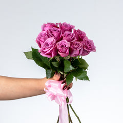 Bunch of Purple Roses 10 Flowers