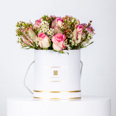 Double Shade Rose Box Arrangement