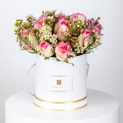 Double Shade Rose Box Arrangement