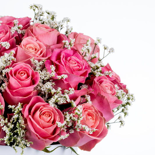 Flower in a Round Box Peach