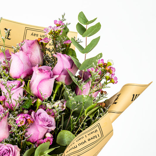 Purple Rose Arrangement