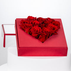 Red Heart Shape Box Red