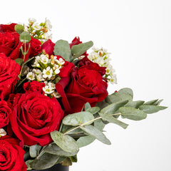 Round Box Arrangement Red