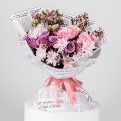 Bouquet Of Purple And Pink Combo