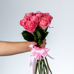 Bunch of Peach Roses 10 Flowers