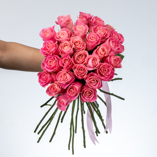 Bunch of Peach Roses 30 Flowers