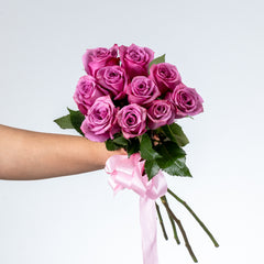 Bunch of Purple Roses 10 Flowers