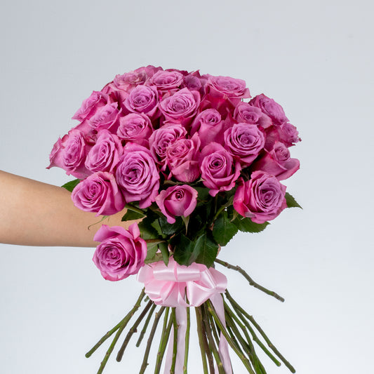 Bunch of Purple Roses 30 Flowers