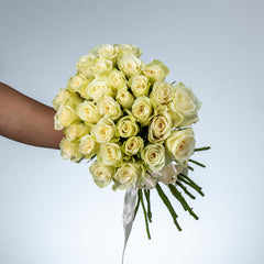 Bunch of White Roses 30 Flowers