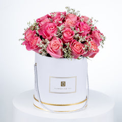 Flower in a Round Box Peach