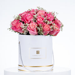 Flower in a Round Box Peach