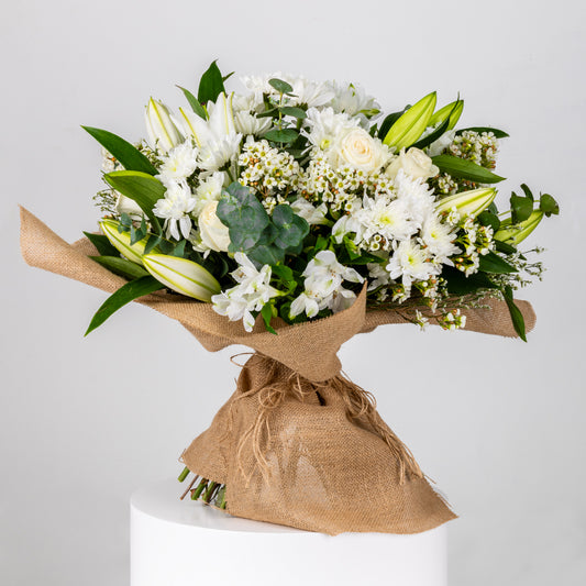 Luxury White Rose Arrangement