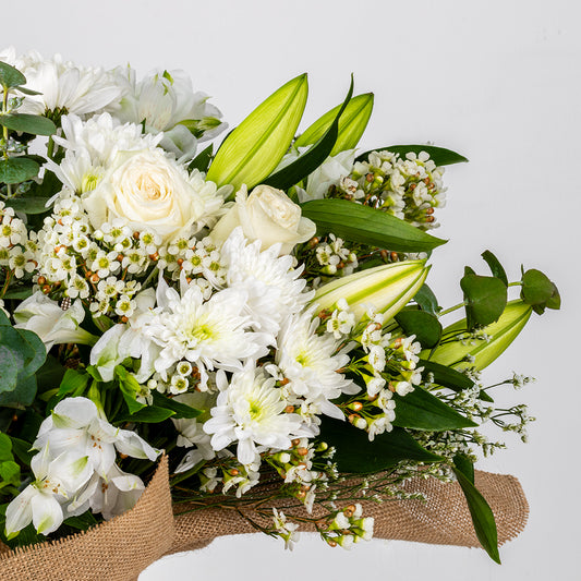 Luxury White Rose Arrangement