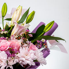 Pink And White Rose Bouquet