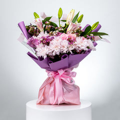 Pink And White Rose Bouquet