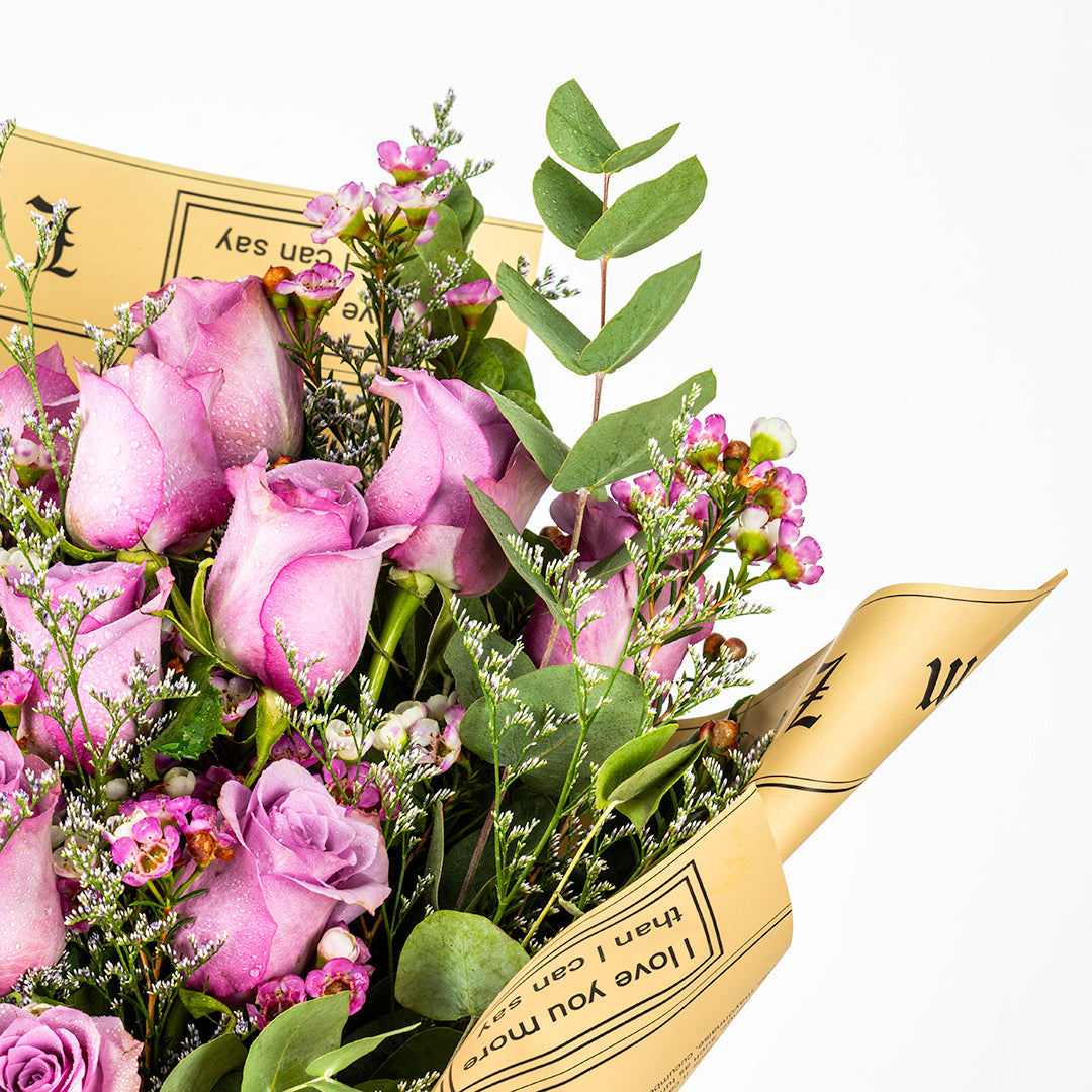 Purple Rose Arrangement