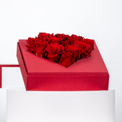 Red Heart Shape Box Red